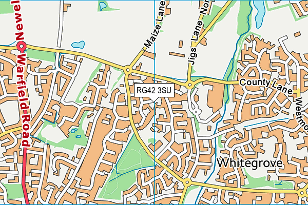RG42 3SU map - OS VectorMap District (Ordnance Survey)