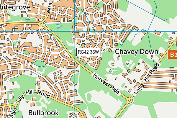 RG42 3SW map - OS VectorMap District (Ordnance Survey)