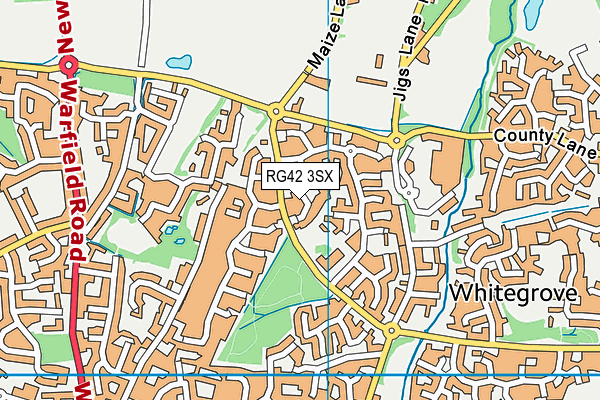 RG42 3SX map - OS VectorMap District (Ordnance Survey)