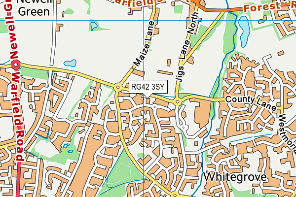 RG42 3SY map - OS VectorMap District (Ordnance Survey)