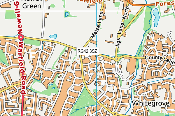 RG42 3SZ map - OS VectorMap District (Ordnance Survey)
