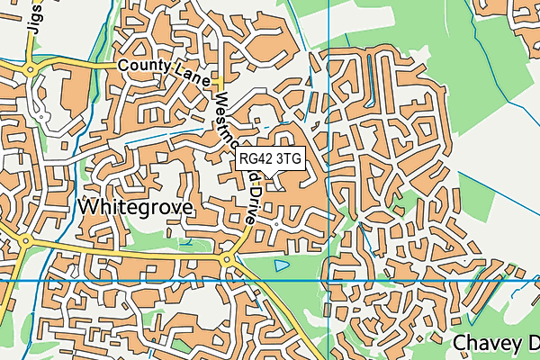 RG42 3TG map - OS VectorMap District (Ordnance Survey)
