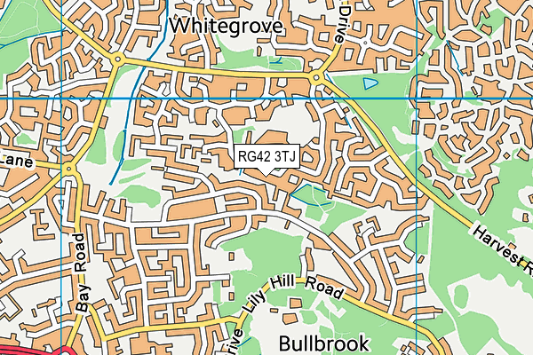 RG42 3TJ map - OS VectorMap District (Ordnance Survey)