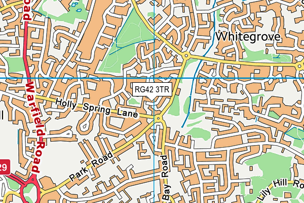 RG42 3TR map - OS VectorMap District (Ordnance Survey)