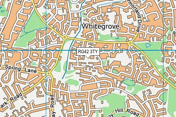 RG42 3TY map - OS VectorMap District (Ordnance Survey)