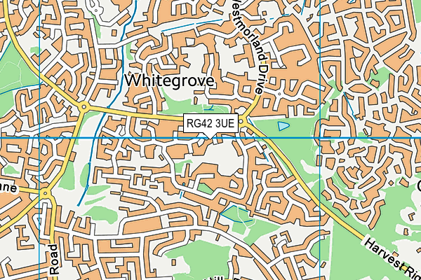 RG42 3UE map - OS VectorMap District (Ordnance Survey)