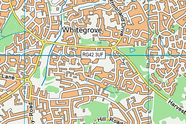 RG42 3UF map - OS VectorMap District (Ordnance Survey)