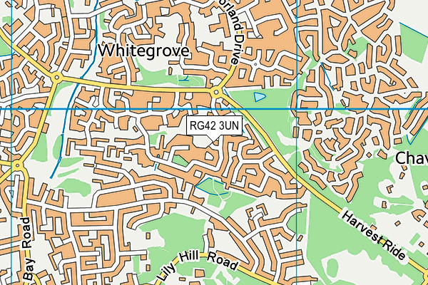 RG42 3UN map - OS VectorMap District (Ordnance Survey)