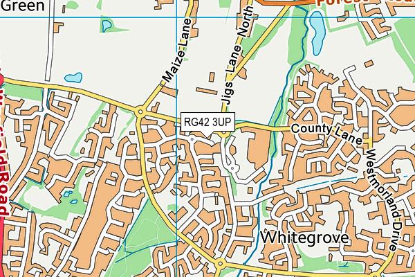 RG42 3UP map - OS VectorMap District (Ordnance Survey)