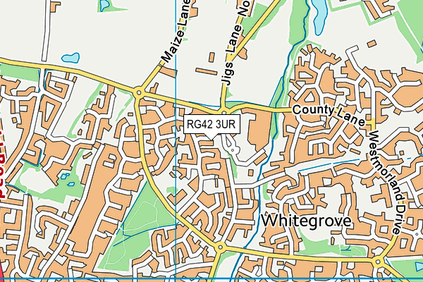 RG42 3UR map - OS VectorMap District (Ordnance Survey)