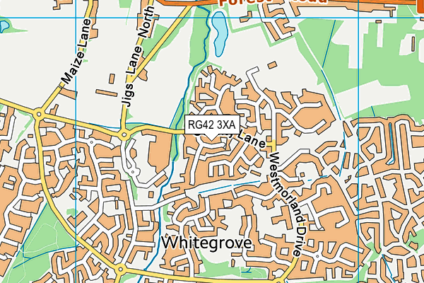 RG42 3XA map - OS VectorMap District (Ordnance Survey)