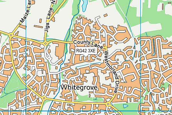 RG42 3XE map - OS VectorMap District (Ordnance Survey)