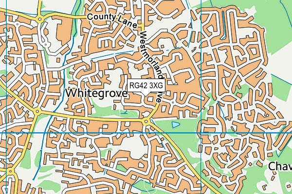 RG42 3XG map - OS VectorMap District (Ordnance Survey)