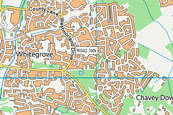 RG42 3XN map - OS VectorMap District (Ordnance Survey)