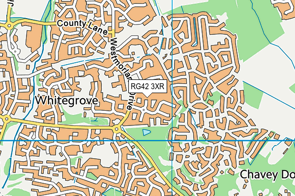 RG42 3XR map - OS VectorMap District (Ordnance Survey)