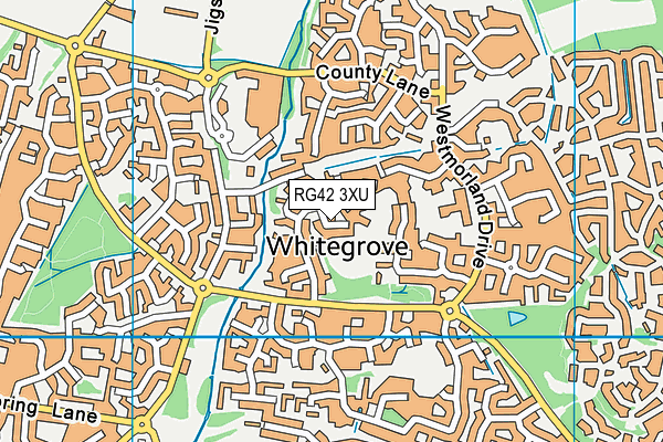 RG42 3XU map - OS VectorMap District (Ordnance Survey)