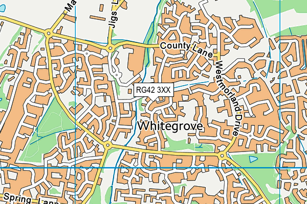 RG42 3XX map - OS VectorMap District (Ordnance Survey)