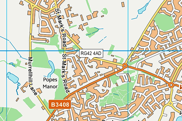 RG42 4AD map - OS VectorMap District (Ordnance Survey)