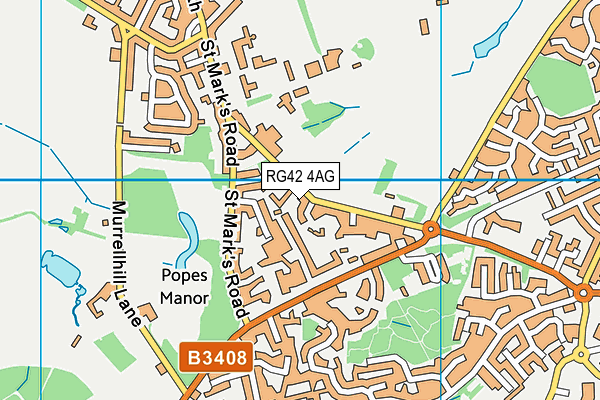 RG42 4AG map - OS VectorMap District (Ordnance Survey)