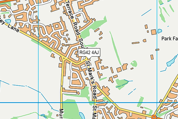 RG42 4AJ map - OS VectorMap District (Ordnance Survey)