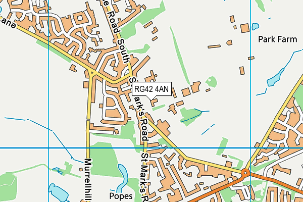 RG42 4AN map - OS VectorMap District (Ordnance Survey)