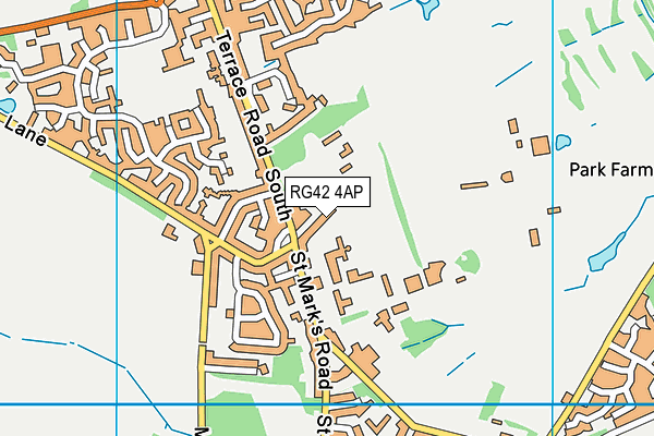 RG42 4AP map - OS VectorMap District (Ordnance Survey)