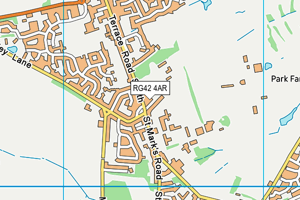 RG42 4AR map - OS VectorMap District (Ordnance Survey)