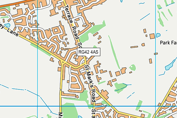 RG42 4AS map - OS VectorMap District (Ordnance Survey)