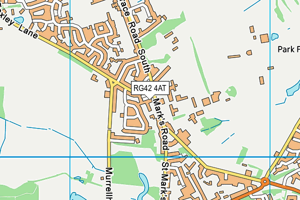 Popes Meadow (Closed) map (RG42 4AT) - OS VectorMap District (Ordnance Survey)