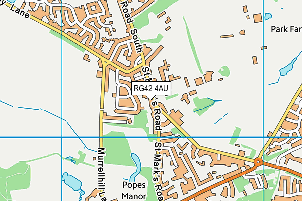 RG42 4AU map - OS VectorMap District (Ordnance Survey)