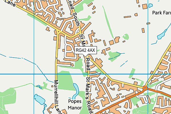 RG42 4AX map - OS VectorMap District (Ordnance Survey)