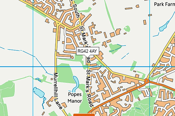 RG42 4AY map - OS VectorMap District (Ordnance Survey)