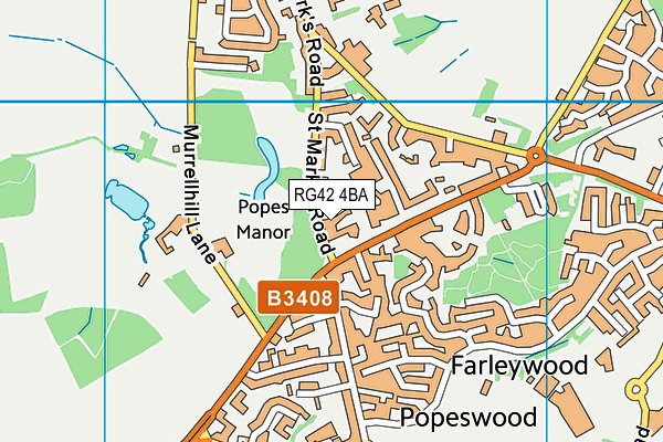 RG42 4BA map - OS VectorMap District (Ordnance Survey)