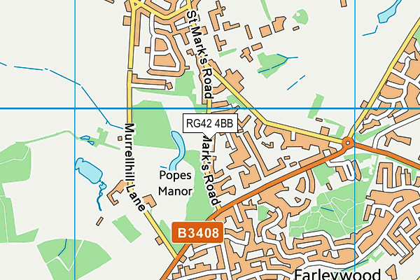 RG42 4BB map - OS VectorMap District (Ordnance Survey)