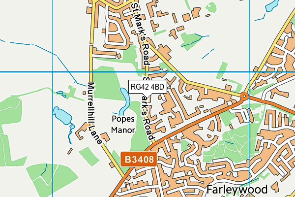 RG42 4BD map - OS VectorMap District (Ordnance Survey)