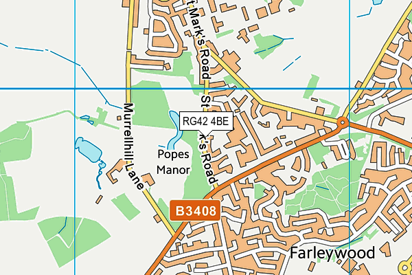 RG42 4BE map - OS VectorMap District (Ordnance Survey)