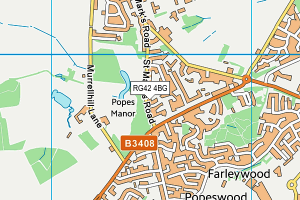 RG42 4BG map - OS VectorMap District (Ordnance Survey)