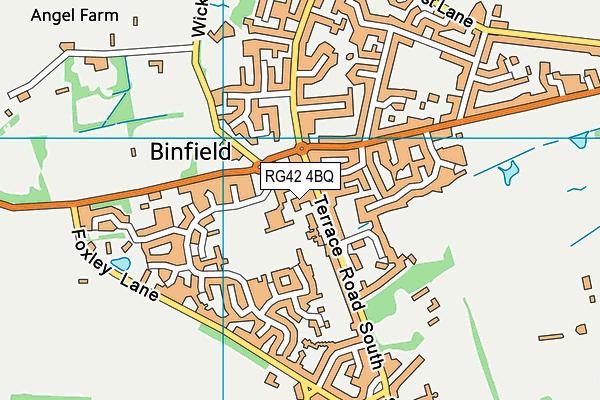RG42 4BQ map - OS VectorMap District (Ordnance Survey)