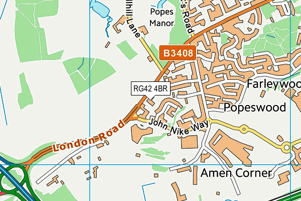 RG42 4BR map - OS VectorMap District (Ordnance Survey)