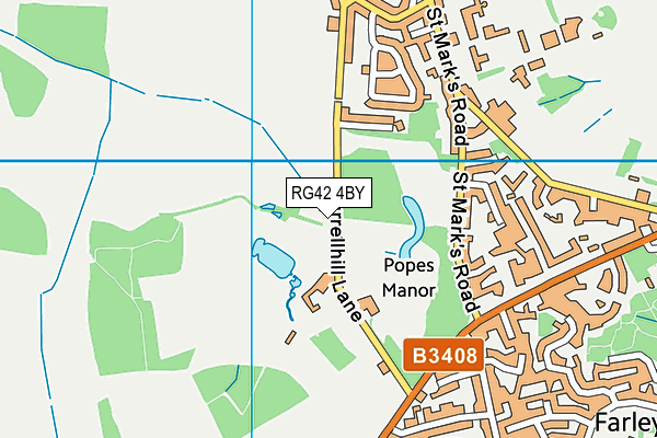 RG42 4BY map - OS VectorMap District (Ordnance Survey)