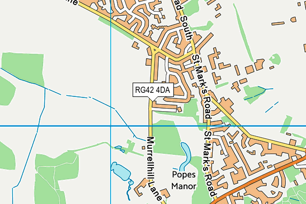 RG42 4DA map - OS VectorMap District (Ordnance Survey)