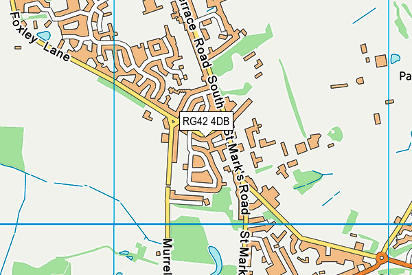 RG42 4DB map - OS VectorMap District (Ordnance Survey)