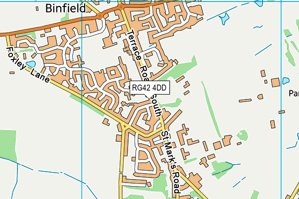 RG42 4DD map - OS VectorMap District (Ordnance Survey)
