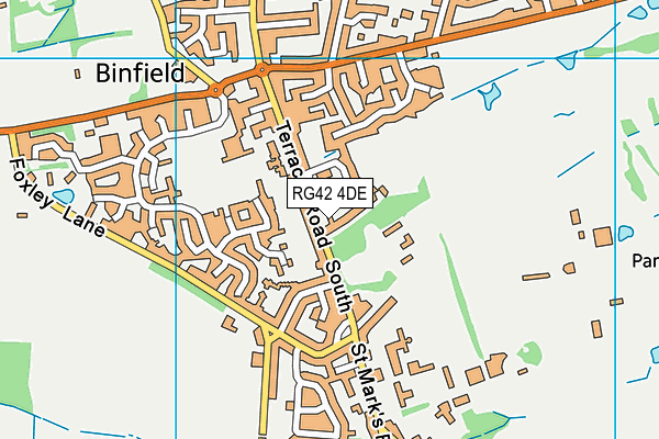 RG42 4DE map - OS VectorMap District (Ordnance Survey)