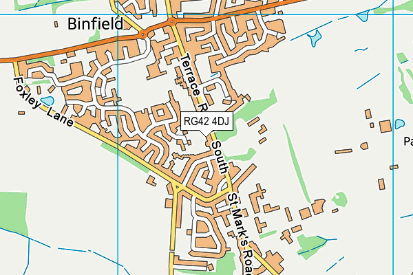 RG42 4DJ map - OS VectorMap District (Ordnance Survey)
