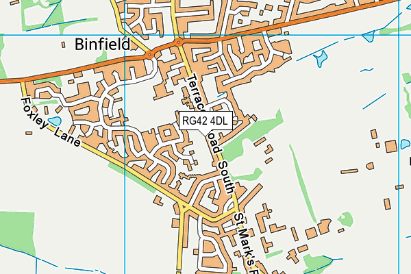 RG42 4DL map - OS VectorMap District (Ordnance Survey)