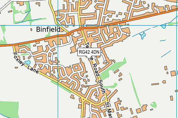 RG42 4DN map - OS VectorMap District (Ordnance Survey)
