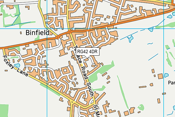 RG42 4DR map - OS VectorMap District (Ordnance Survey)