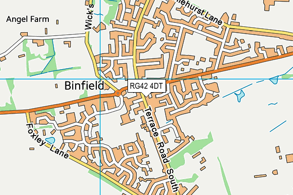 RG42 4DT map - OS VectorMap District (Ordnance Survey)