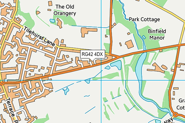 RG42 4DX map - OS VectorMap District (Ordnance Survey)